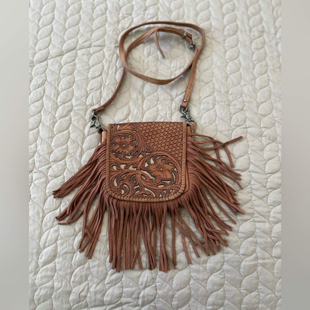 Montana West Brown Fringe Crossbody Bag